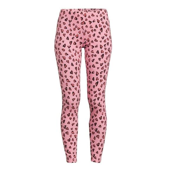 No Boundaries Juniors' Valentine ankle Pink Leggings animal Print Mid rise small - Picture 5 of 5